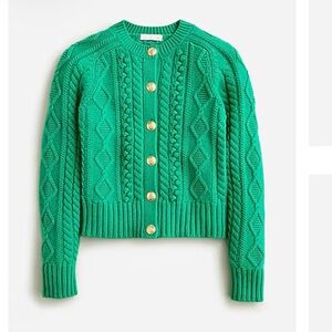 J. crew Cable-knit cardigan sweater small